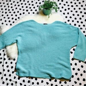 A.N.A. Turquoise Aqua Chunky Knit Slub Sweater 3X